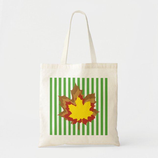 Löv Autumnal Rand med Löv Tygkasse (Framsidan)