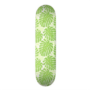 Löv av den tropiska växten - Monstera mönster Old School Skateboard Bräda 18 Cm