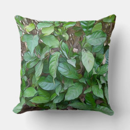 Löv av färgad Garden Grönt Kudde