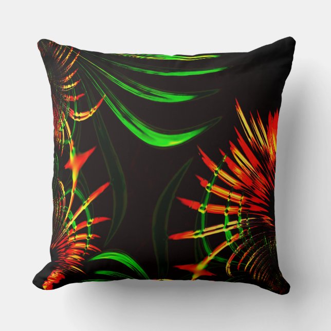 Löv av gräs eller lätt beryktad "brandblomma"? kudde (Framsida)