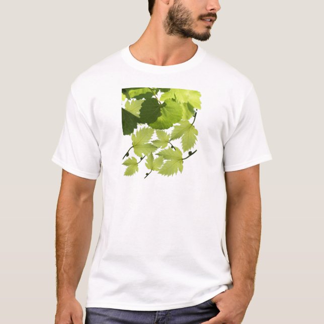 Löv av Grönt av druvvin T Shirt (Framsida)