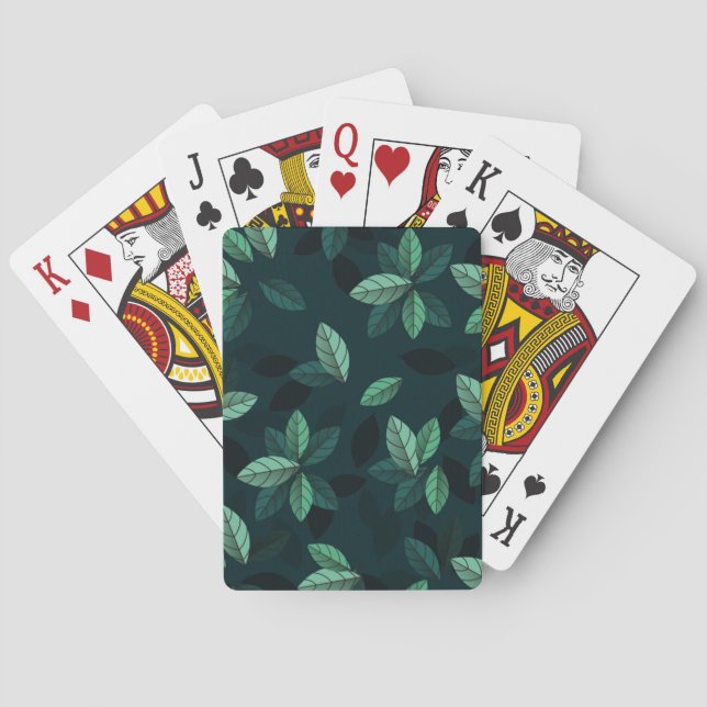 Löv av Grönt Casinokort (Baksidan)