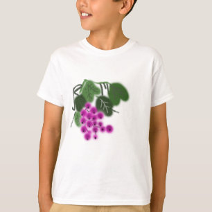 löv av lila druvor och grönt tee shirt