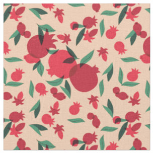 löv av retro-granatfrukt, botaniska tyg