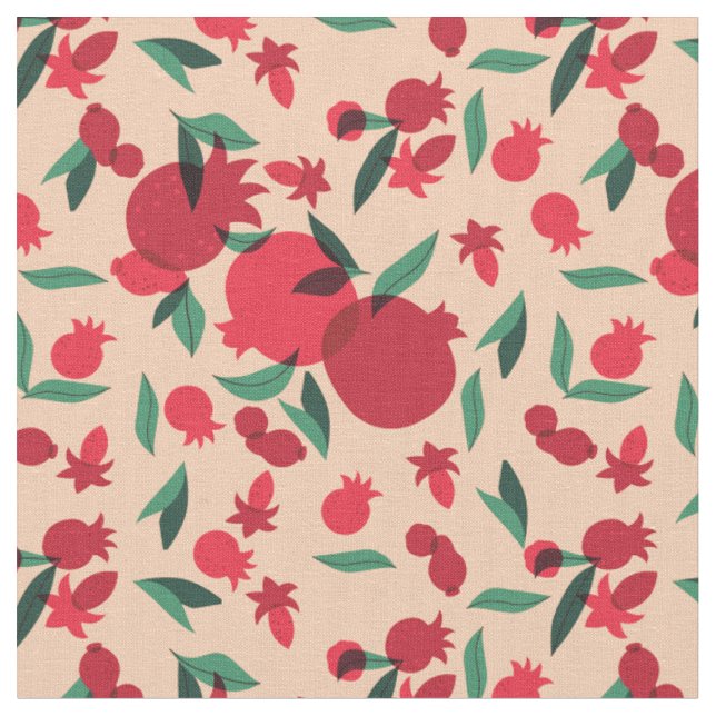 löv av retro-granatfrukt, botaniska tyg (Närbild)
