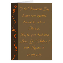 Löv av Thanksgivingen Höst Hälsningskort