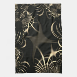 Löv av torrgräs eller korkade bröstkorgar? Khaki f Kökshandduk