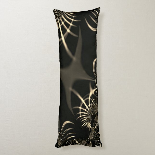 Löv av torrgräs eller korkade bröstkorgar? Khaki f Kroppskudde (Baksidan (Vertikal))