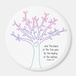 Löv av Träd Magnet (Stil Rosa/Lila)