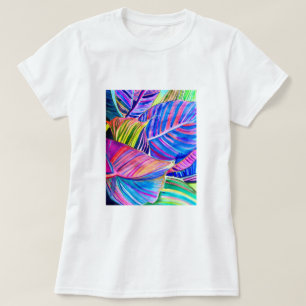 Löv av tropisk kanna t shirt