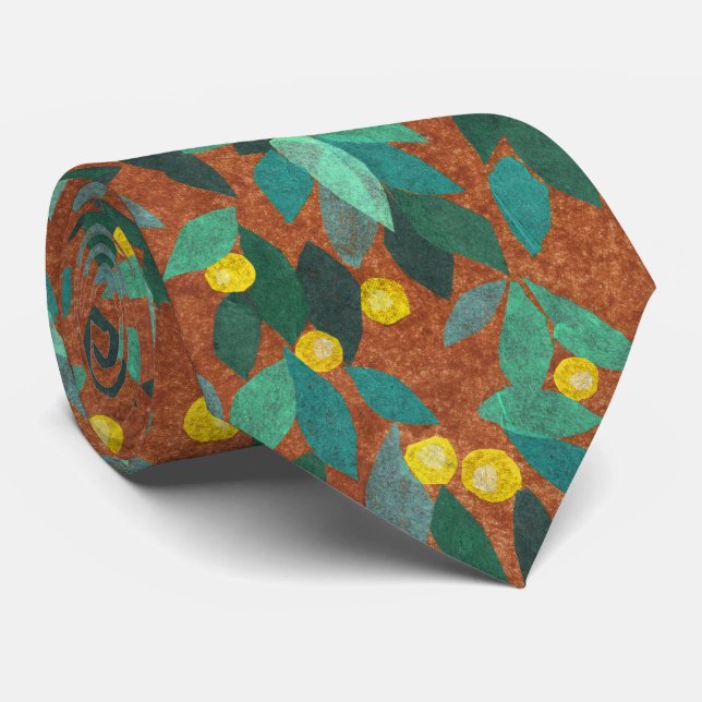 Löv Bär Minimalt Blommönster Enkelt Citron Slips (Rullad)