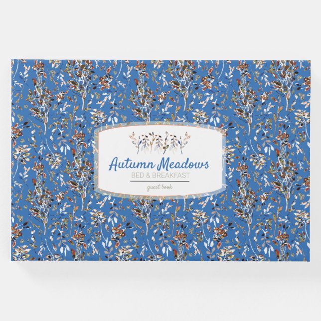Löv Berries Blue Elegant Vacation Rental Gästböcker (Framsida)