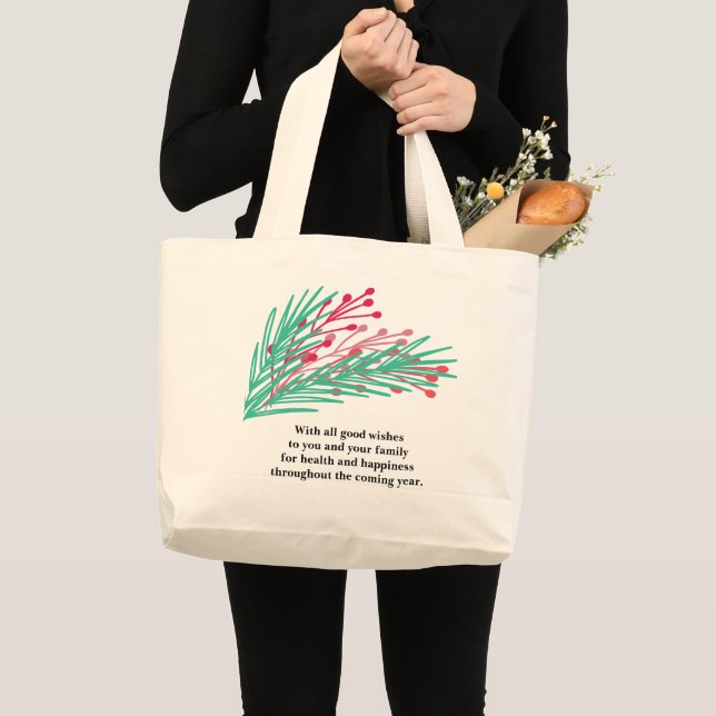 Löv & Berries Jumbo Tote Bag Tygkasse (Framsida (produkt))