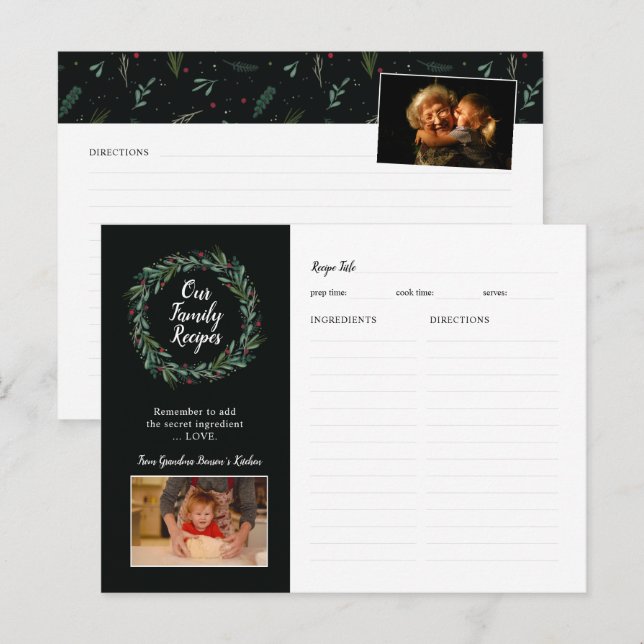 Löv Berries Vykort (Fram/baksida)