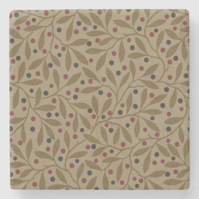 Löv Berry Classic Colorful Söt Mönster Art Stenunderlägg (Framsidan)