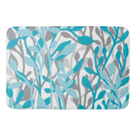 löv blå badrumsmatta