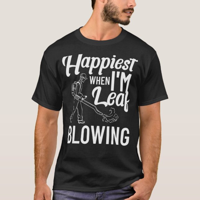 Löv Blower Electric Löv Blowing Maskin Gardenin T Shirt (Framsida)