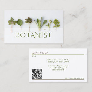 Löv Botanist Affärskort Visitkort