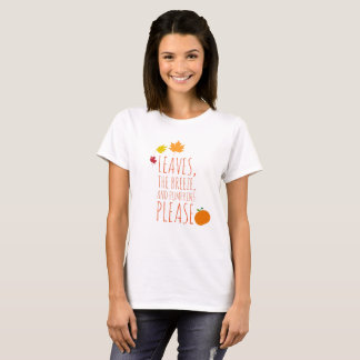 Löv, brygga och pumpskjorta t shirt