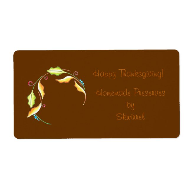 Löv ~ Burk-etikett Fraktsedel (Framsidan)