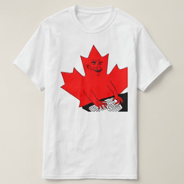 Löv Canadian Poster Meme T-shirt (Design framsida)