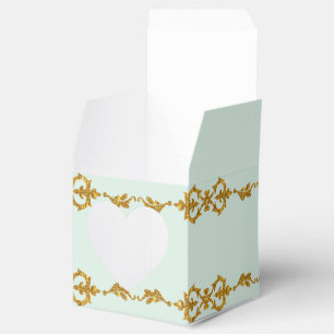 Löv Damask Art nouveau Glitter mottagningsorder Presentaskar