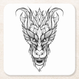Löv Dragon Underlägg Papper Kvadrat