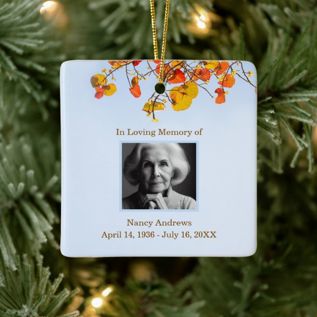 Löv Elegant i minnesförlust Julgransprydnad Keramik (Träd)