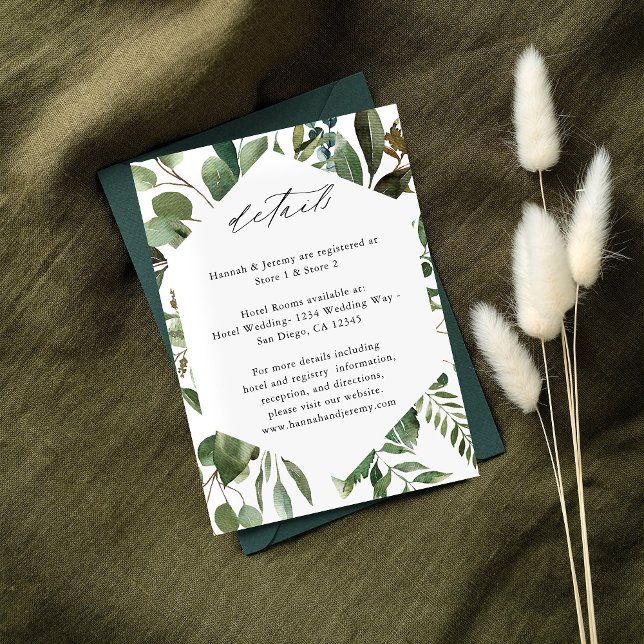 Löv & Eucalyptus Rustic LG Tilläggskort (Skapare uppladdad)