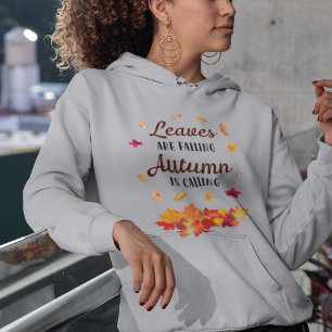 Löv faller Hösten kallar Hoodie T Shirt