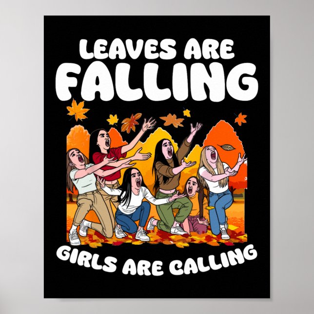 Löv Faller Höstlöv Thanksgiving För Gi Poster (Framsidan)