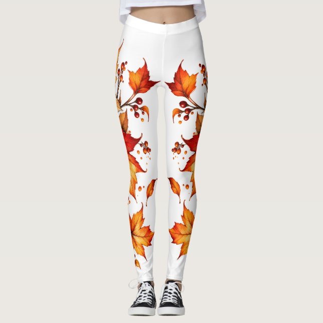 Löv faller leggings (Framsida)