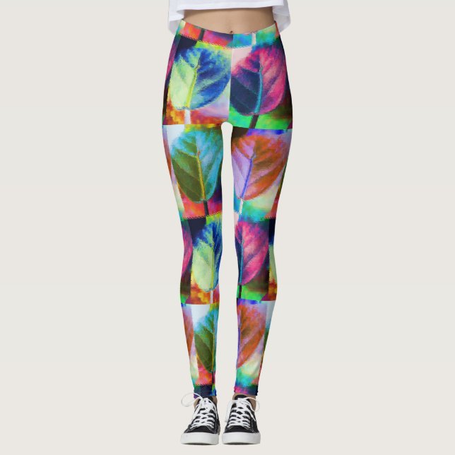Löv Färg Leggings (Framsida)