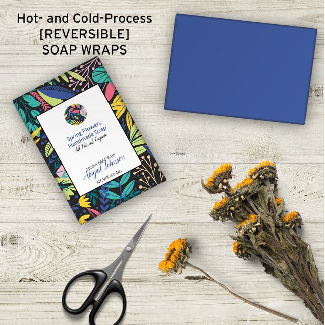 Löv 🌿 färgmodernt, modernt soppa (Line Art Leaves 🌿🍂 Colorful Modern Soap Wrap (No Minimum Orders)
)