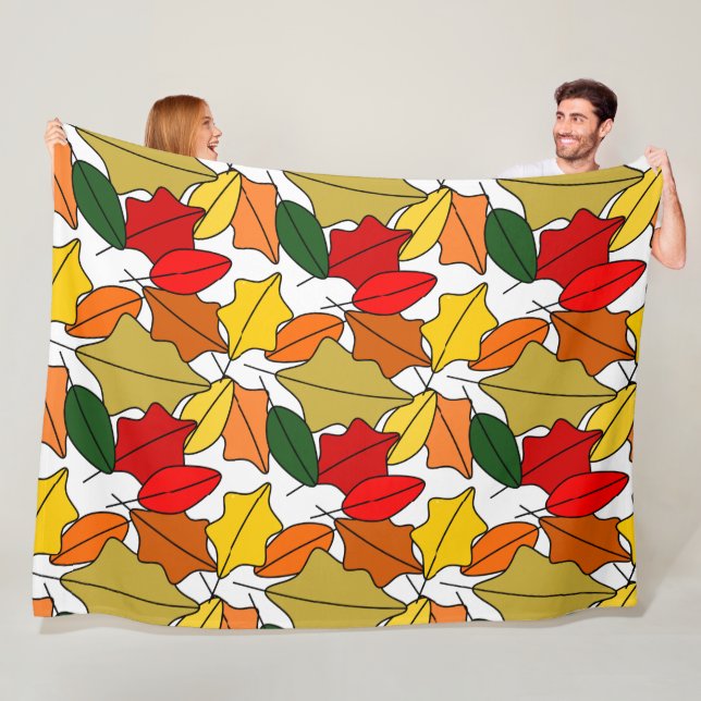 Löv Fleecefilt (På plats)