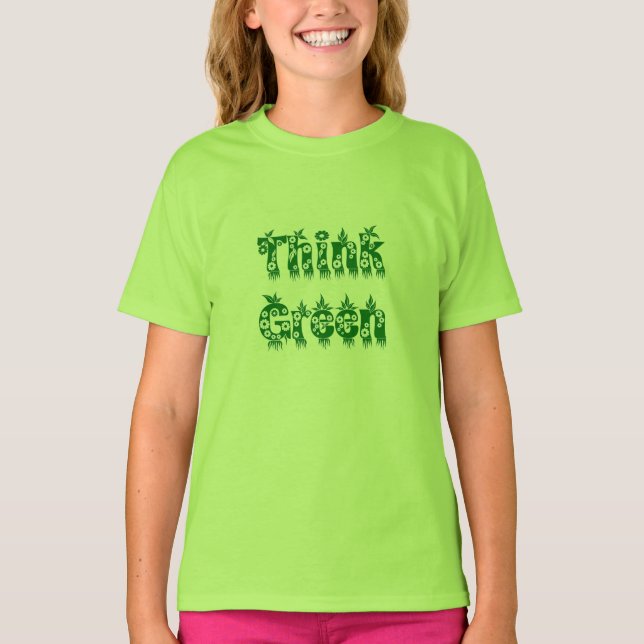 Löv & Flowers "Think Green" T-shirt (Framsida)