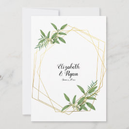 Löv, Foliage Giftermål Advice for Bride & Groom Inbjudningar