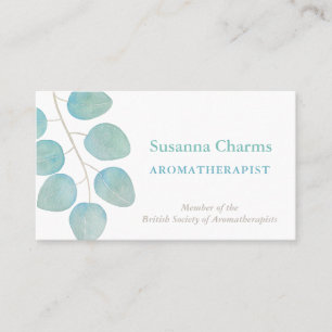 Löv för Aromatherapist vattenfärgEucalyptus Visitkort