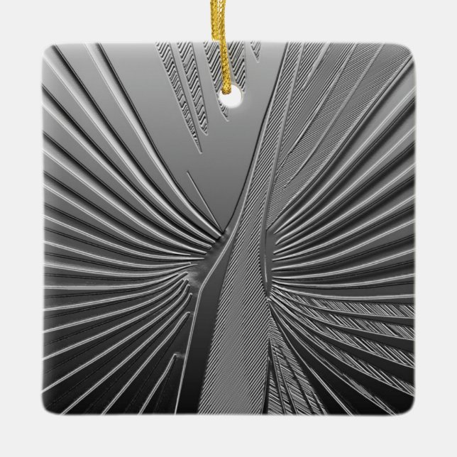 Löv för art décokromhandflatan julgransprydnad keramik (Framsida)