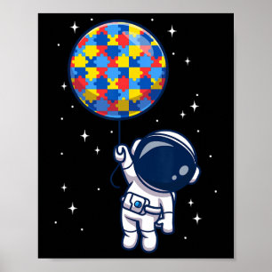 Lov för Astronaut Bylloon Autism Awareness Space Poster
