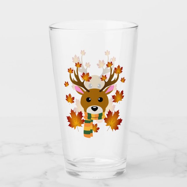 Löv för Autumn Scarf Hjort Maple Glaskopp (Framsida)