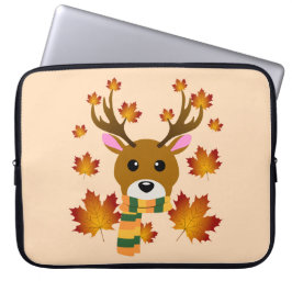 Löv för Autumn Scarf Hjort Maple Laptop Fodral