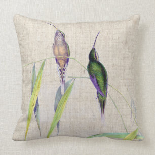 Löv för bambu för djur för Hummingbirdfågeldjurliv Kudde