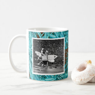 Löv för bästa pappa-födelsedagsfoto mönster mugg