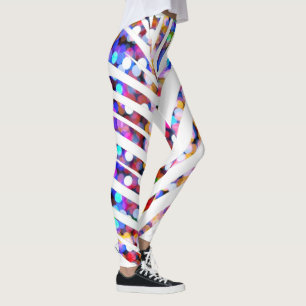 Löv för den glitterBokeh palmträdet mönstrar Leggings