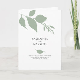 Löv för enkel Bröllopsprogram Program