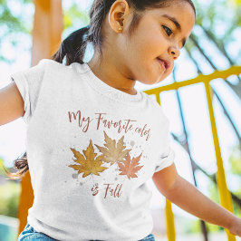 Löv för enkel vattenfärgsfall höstblomma t shirt