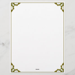 löv för grönten art nouveau brevhuvud