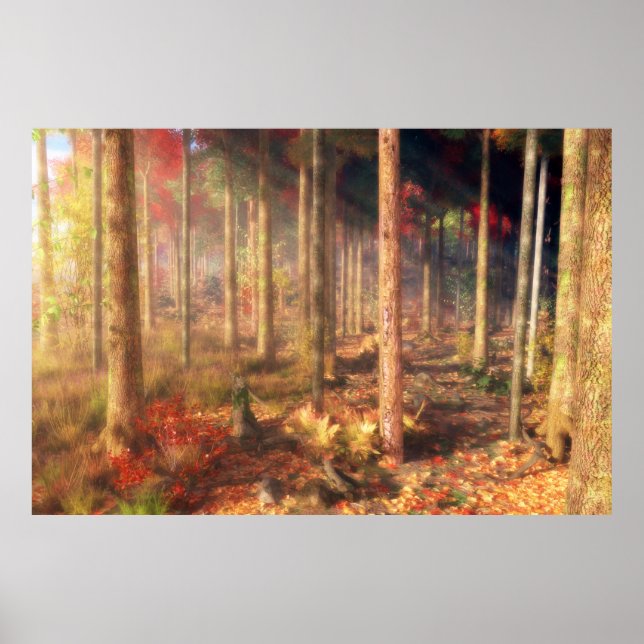 Löv för Guld-utskrift Poster (Framsidan)