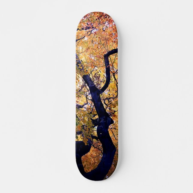 löv för gult och orange mini skateboard bräda 18,5 cm (Framsida)